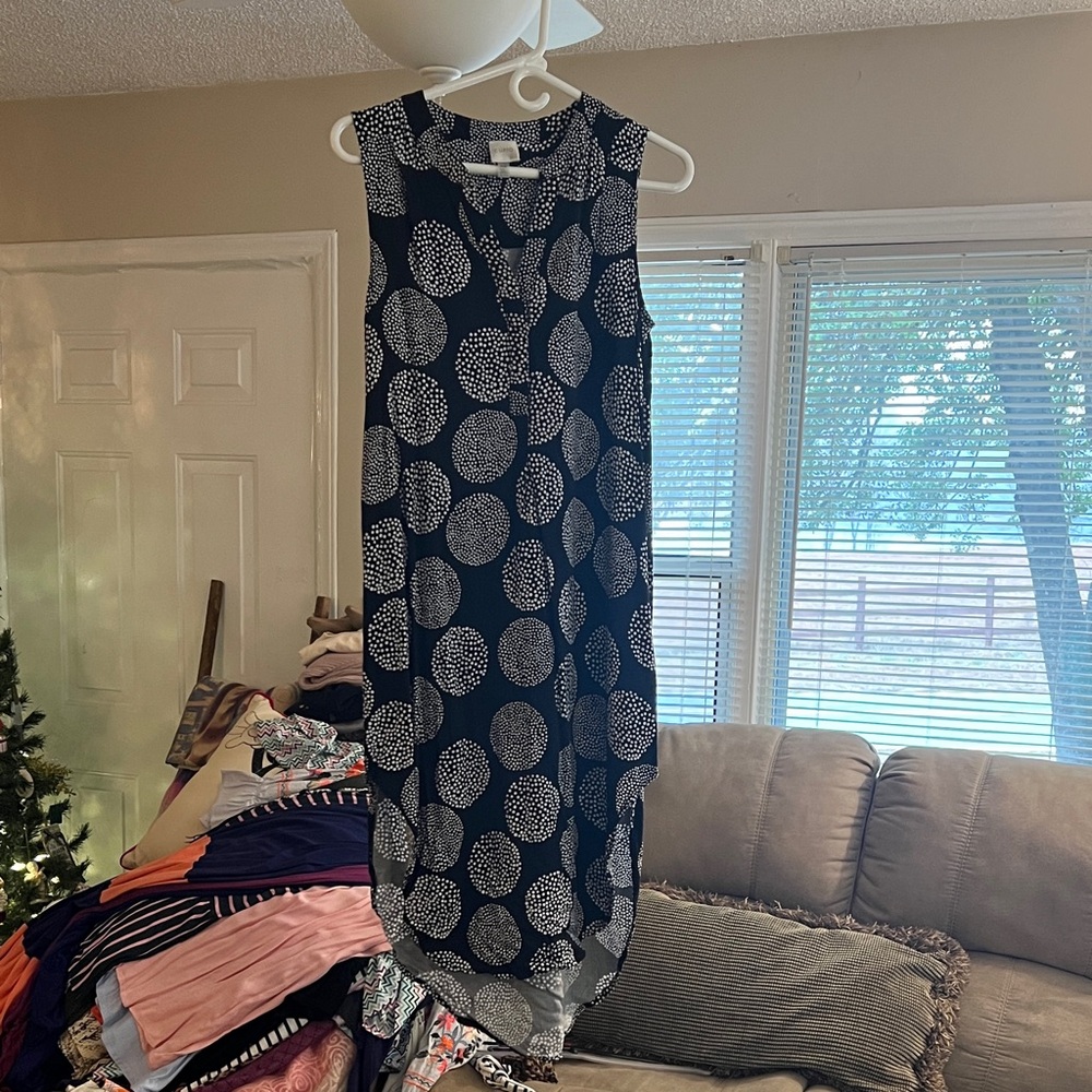 Cupio Black and White High Low Dress